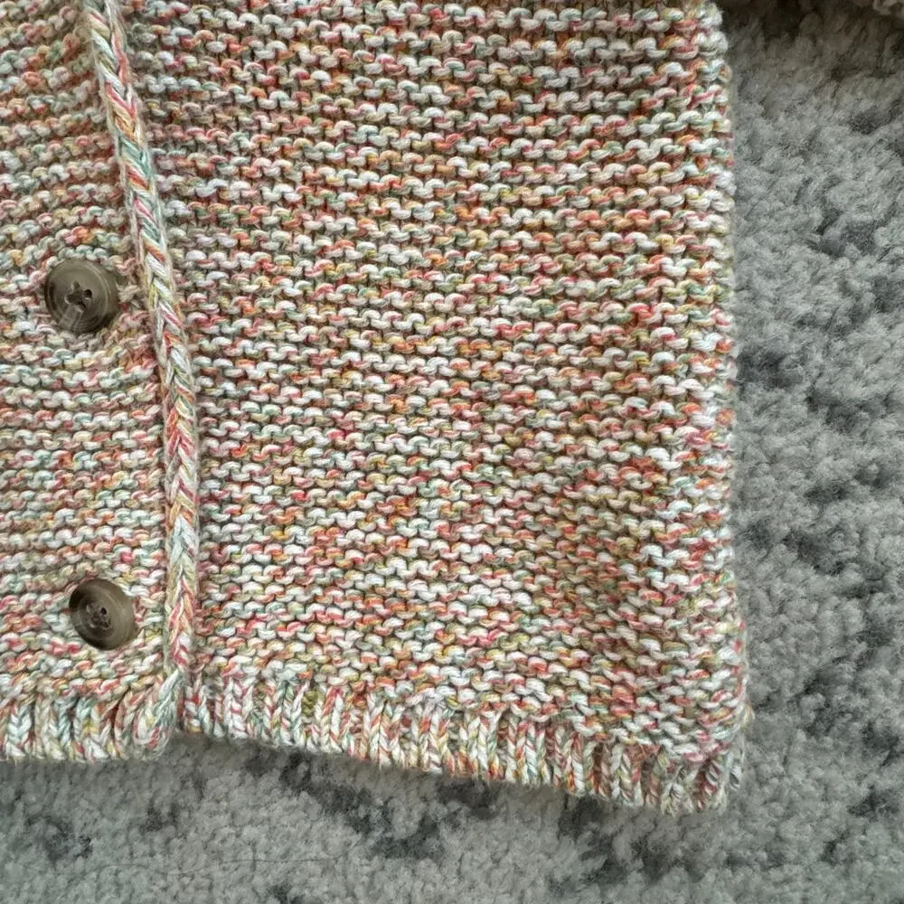 Old Navy Infant Girl Confetti Multicolored Hooded Sweater Cardigan 3-6M